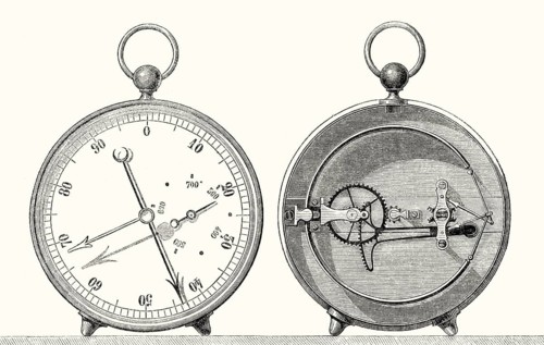 An aneroid barometer, 19th century