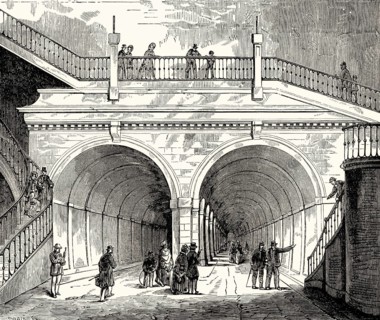 Construction of the Thames Tunnel, London, 1843