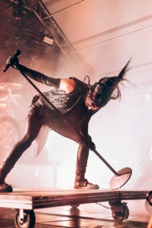 Johannes Eckerström, singer of the band Avatar live on In The Airwaves Tour at Munich's TonHalle on