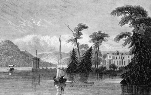 Storm on Lake Windermere in the Lake District, lake, Cumbria, England, storm, cargo sailor, ship,
