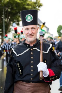 Bergstreit Day 2025 in Schneeberg, the miners of all trades proudly wear their habit on this