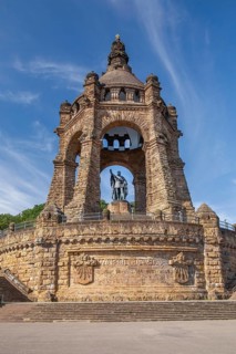 Kaiser Wilhelm Monument, Porta Westfalica, Weser Valley, Weserbergland, North Rhine-Westphalia,