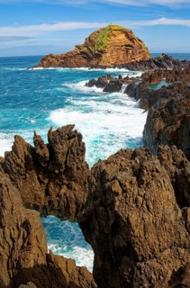 Natural swimming pools in volcanic rock, lava pools, natural swimming pools, natural pools, rocky