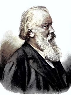 Johannes Brahms, 1833, 1897, a German composer, pianist and conductor, coloured wood engraving,