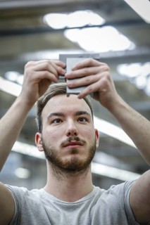 Remscheid, North Rhine-Westphalia, Germany - Trainees in the metalworking trades here during basic