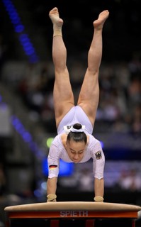 Madita Mayr GER Vault Action Gymnastics, EnBW DTB-Pokal, Porsche-Arena, Stuttgart,