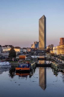 Estrel Tower, the tallest building in Berlin at 176 meters, planned opening as part of the Estrel