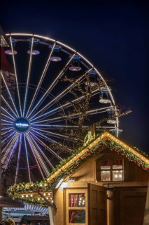 Rieserad at the Christmas winter village on Jakobsplatz, Nuremberg, Middle Franconia, Bavaria,
