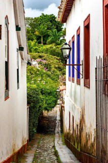 Alley and historic colonial-style houses in the city of Tiradentes, Minas Gerais, Tiradentes, Minas