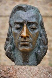 Bust of the Polish composer Frederic Chopin, Valldemossa, Majorca, Balearic Islands, Spain