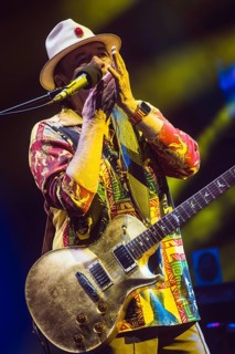 Carlos Santana, singer and guitarist of Santana live on Oneness Tour 2025 at the Uber Arena in