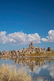 Lee Vining, California - Tufa towers in Mono Lake. The lake has no outlet, which makes it highly