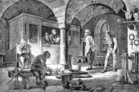 Court hearing and torture, 16th century, Germany