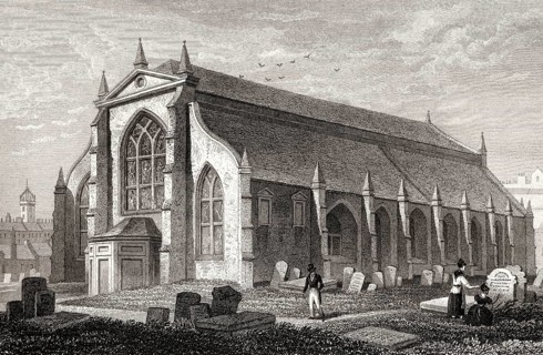 Greyfriars Kirk, Edinburgh, Scotland, 19th century, from Modern Athens by Th. H. Shepherd