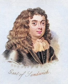 Edward Montagu 1st Earl of Sandwich, Viscount Hinchingbrooke, 1625, 1672, English Admiral. From the