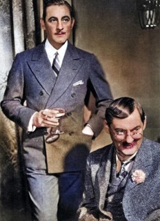 John (1882-1942) and Lionel (1878-1954) Barrymore, American stage and film actors, brothers of