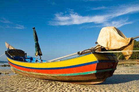 Longtail boat in Siam Bay on Racha Yai Island, Thailand, Asia, Siam, Southeast Asia, longtail boat,