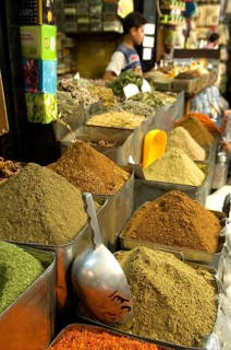 Damascus, Syria. August 1st 2010 The Spice Souk in the Old City, Damascus, Syria