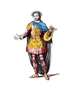 Historical clothing, fashion over time, symbolic person for Apollo, Apollo, in Greek and Roman