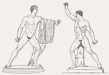 The tyrannicides Harmodius and Aristogeiton, ancient Greece
