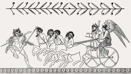 Caricature, divinization of Heracles