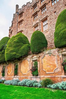 Autumn colors over Powis Castle and Garden, Welshpool, Powys, Wales, UK