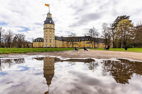 Karlsruhe Palace, former residence of the Margraves and Grand Dukes of Baden. Karlsruhe,