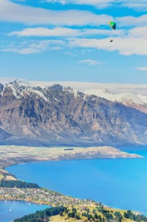 Paragliding over Queenstown, Queenstown, South Island, New Zealand