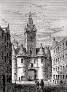 The Netherbow Port seen from The Canongate, Edinburgh, Scotland, 19th century