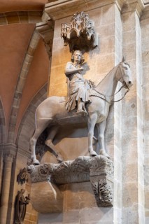 The Bamberg Horseman, equestrian statue in Bamberg Cathedral, Bavaria, Germany
