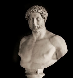 Hadrian or Publius Aelius Hadrianus Augustus, 76 - 138, Roman emperor, digitally edited