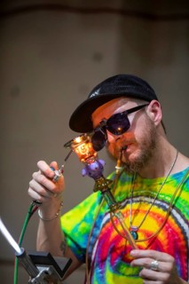 Detroit, Michigan, Artists create glass and other artworks at the Michigan Glass Project's annual