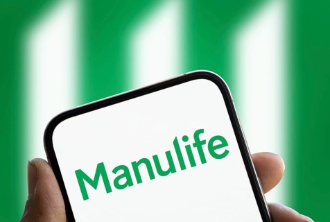 Manulife logo is displayed on smartphone. Manulife Financial Corporatipon is a Canadian