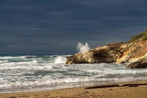 Farinole beach on the west coast of Cap Corse, Corsica, France