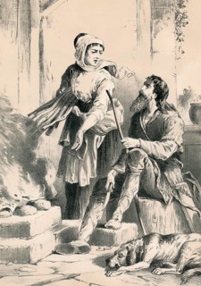 Alfred the Great in the Neat-Herd's Cottage, 847-899, King of the West Saxons, Wessex and the