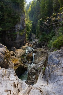 Aubachfall near Voglau, Lammertal, Osterhorngruppe, Salzkammergut, Salzburg province, Austria