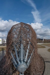 Zeppelin artwork, art and media installation The last airship for the LGS 2018 by Michael Ehlers,