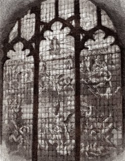 Buntglasfenster, Kapelle des Magdalen College, Universität Oxford, Oxford, England, Vereinigtes