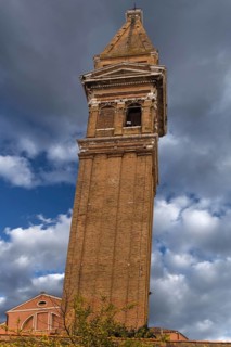 Leaning tower of the church of Saint Martin Vescovo, 16th century, Burano, Venice, Veneto, Italy
