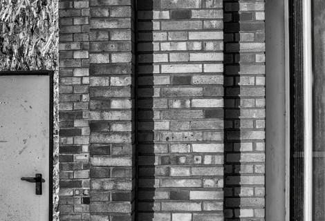 Old building with brick walls and a door