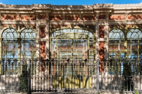 The greenhouse in Ciutadella Park in Barcelona, Spain