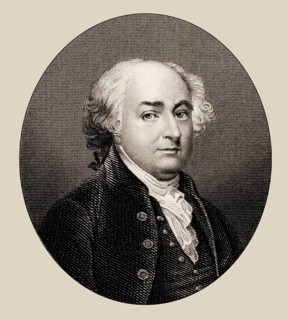 Portrait of John Adams, 1735 - 1826, second President of the United States, digitally optimized