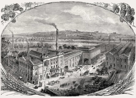 Samuel Allsopp & Sons, a large brewery, Burton upon Trent, England, 1862