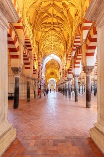 Light-flooded corridor with impressive Islamic architecture, Cordoba