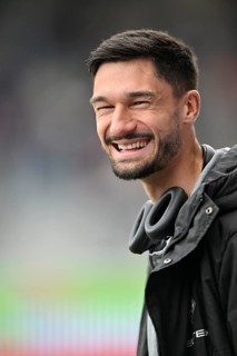 Tim Kleindienst Borussia Mönchengladbach BMG (11) smiles, laughs, portrait Voith-Arena, Heidenheim,