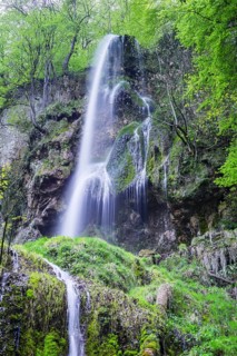 Urach Waterfall, Bad Urach, Swabian Alb, Baden-Wuerttemberg, Germany