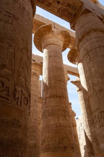 Luxor, Egypt. February 12th 2009 Pharaonic inscriptions at the ancient Egyptian ruins beside the