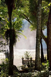 Dilapidated park with waterfall, Tropical, Tropics, Travel, Holiday, Paronella Park, Innisfail,