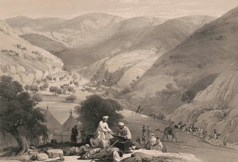 The third descent through the Siri-Kajaur Pass, Baluchistan, Pakistan, First Anglo-Afghan War,