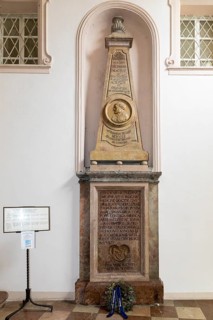 Tomb of Theophrastus Paracelsus at the historic St. Sebastian Cemetery in Salzburg, Austria
